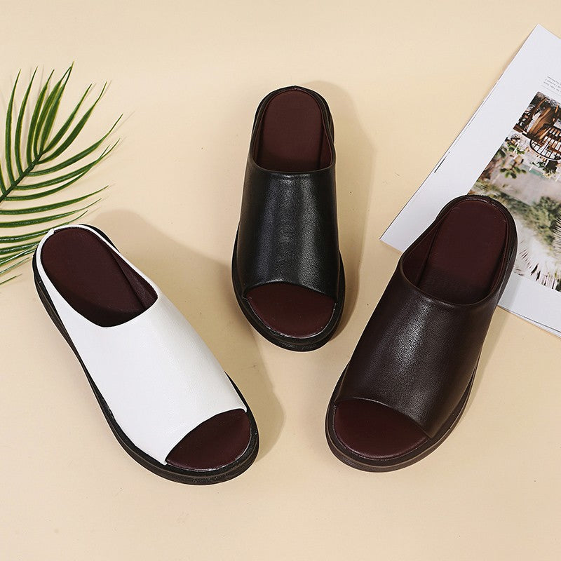 Novaya™ | Sandales Compensées Orthopédiques en Cuir