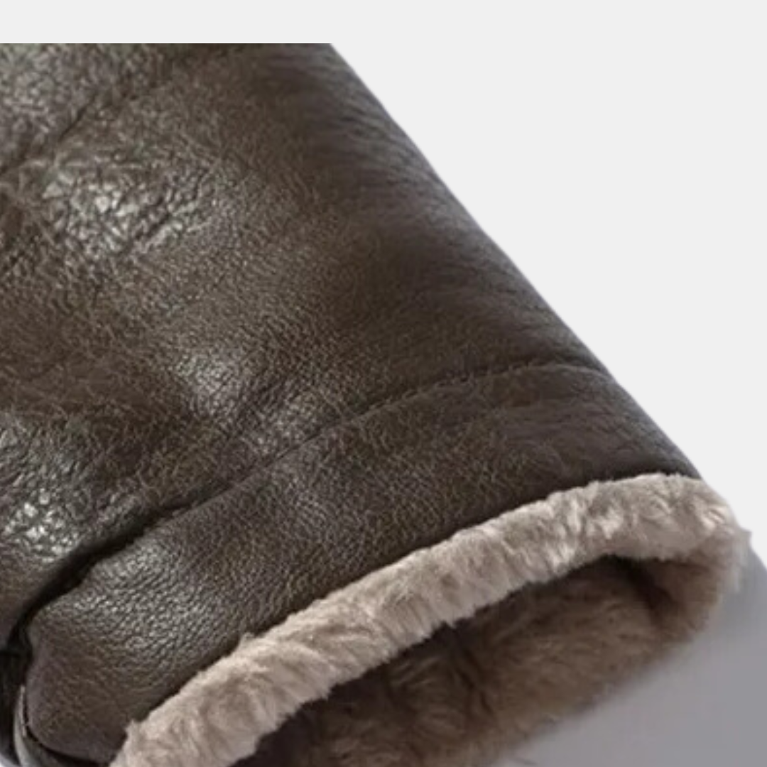 James™ | Veste d'hiver chaude en cuir pour homme