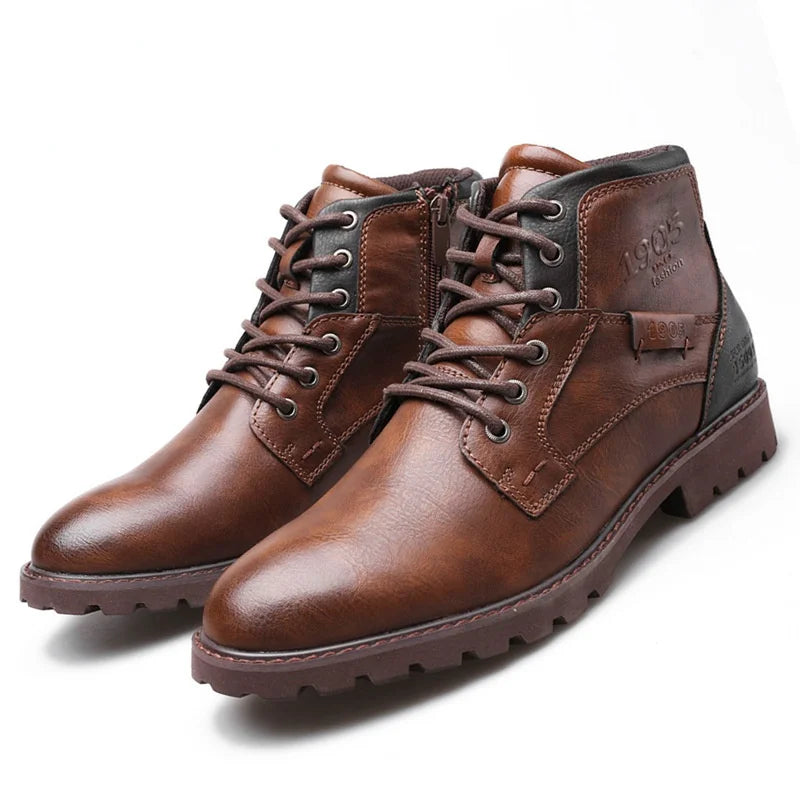 Bottes Vintage 1982 Davide Italie - Marron - Taille 37.5 (US 6) - Cuir - Occasion Excellente