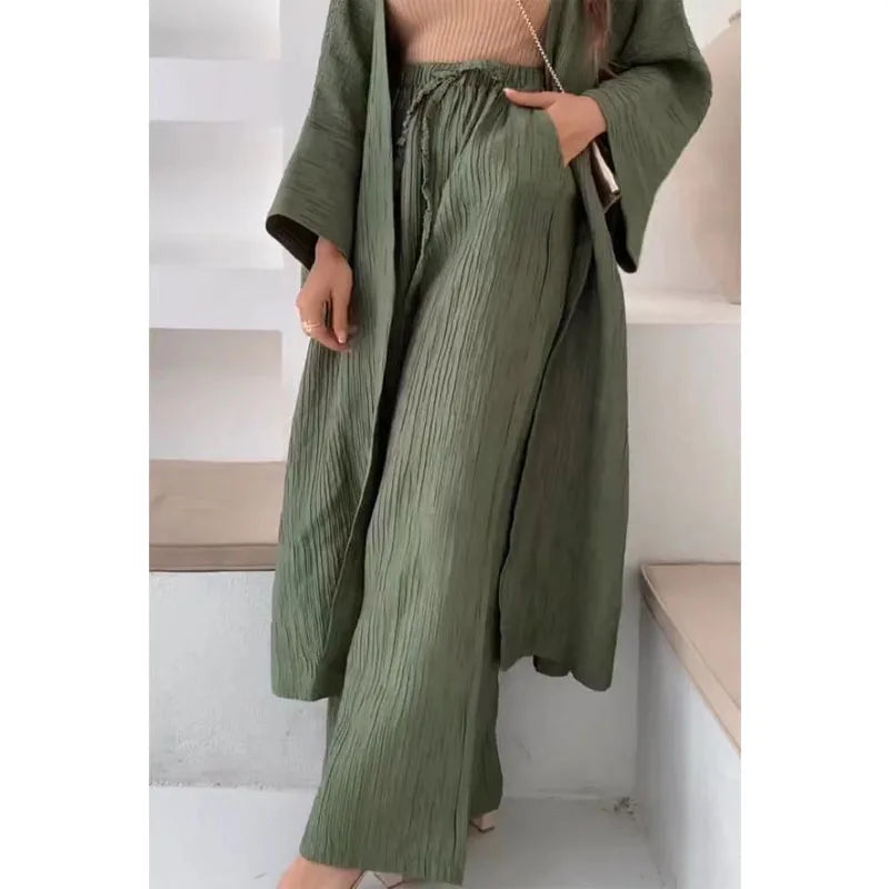 Karine™ - Ensemble cardigan et pantalon décontracté