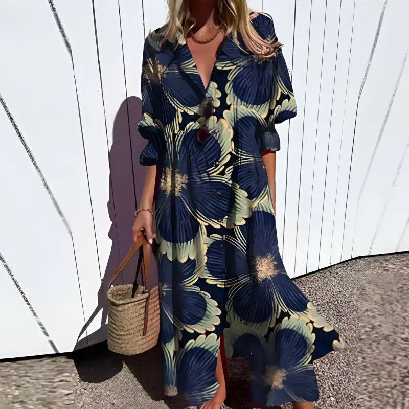 Robe Longue à Imprimé Fleuri - Novaya™