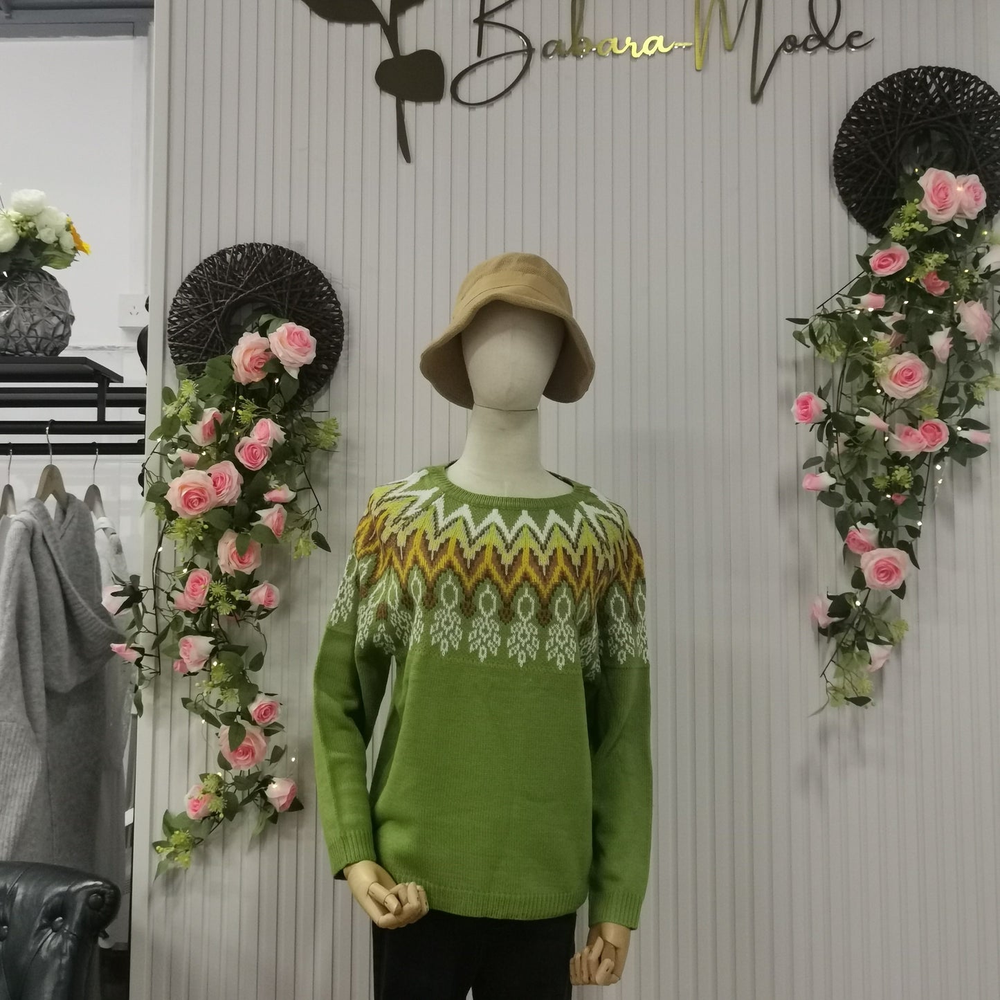 Pull d'Hiver à Motif pour Femme
