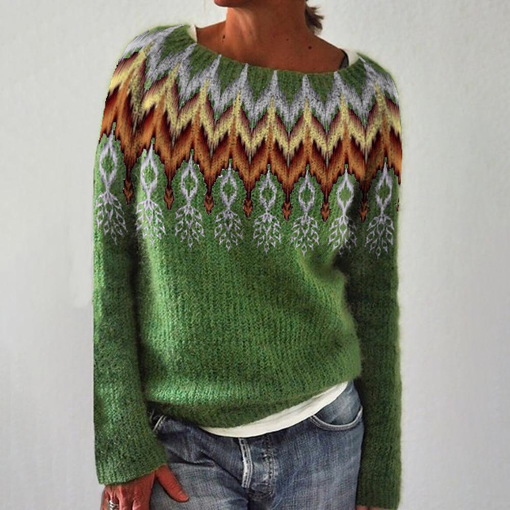 Pull d'Hiver à Motif pour Femme