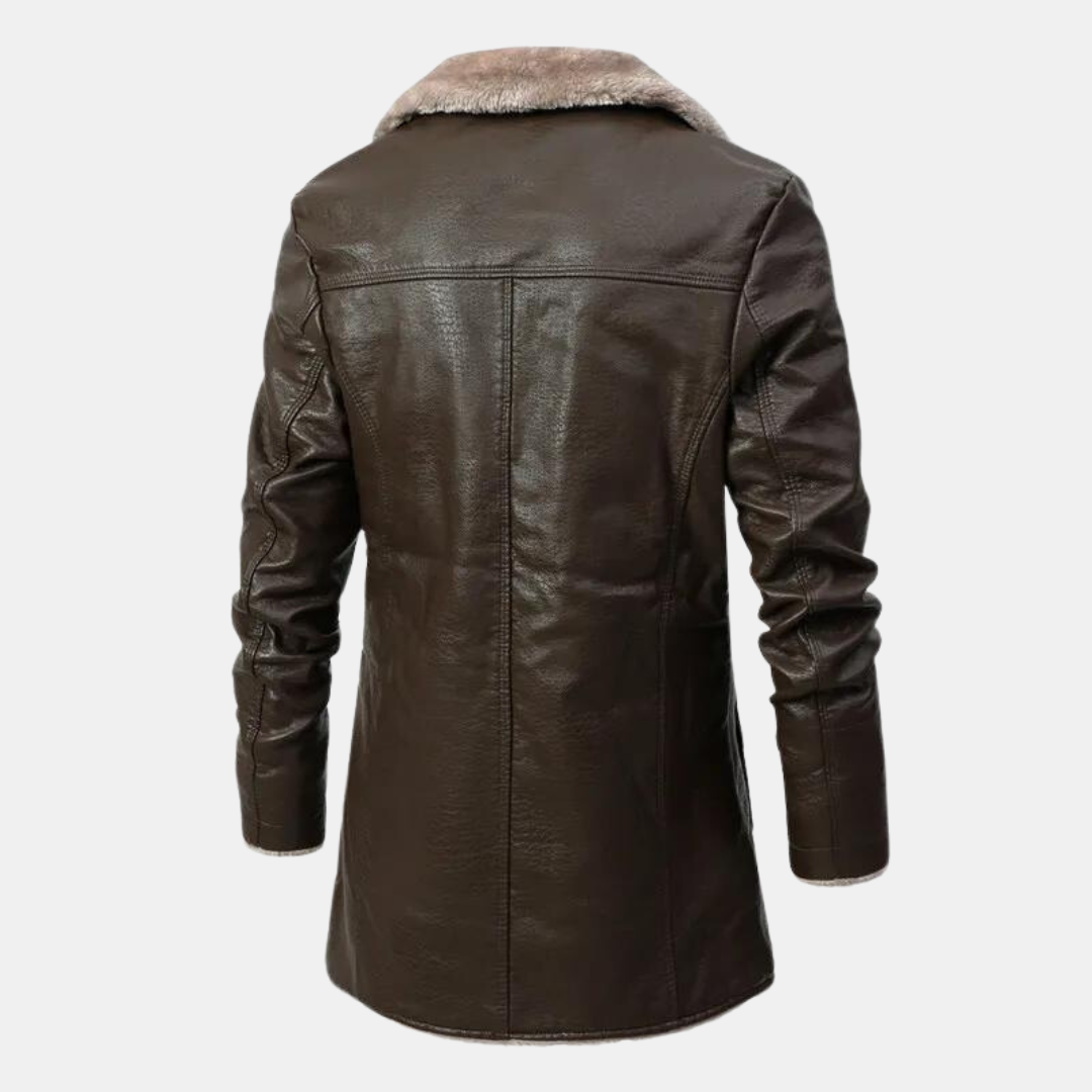 James™ | Veste d'hiver chaude en cuir pour homme
