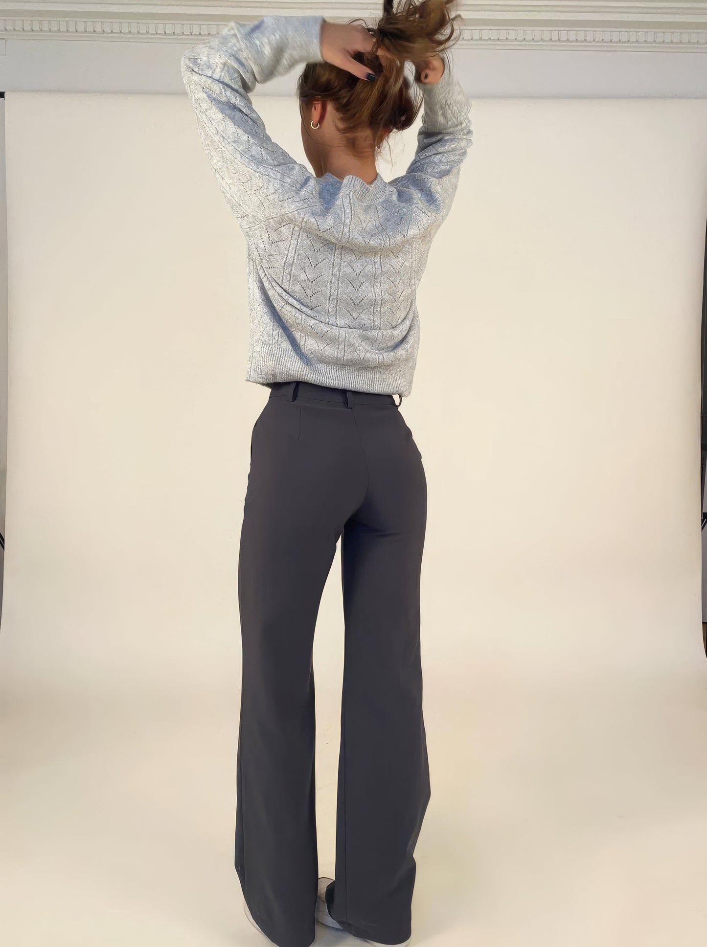 Lora - Pantalon Large à Taille Haute