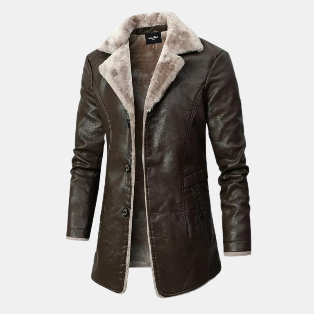 James™ | Veste d'hiver chaude en cuir pour homme