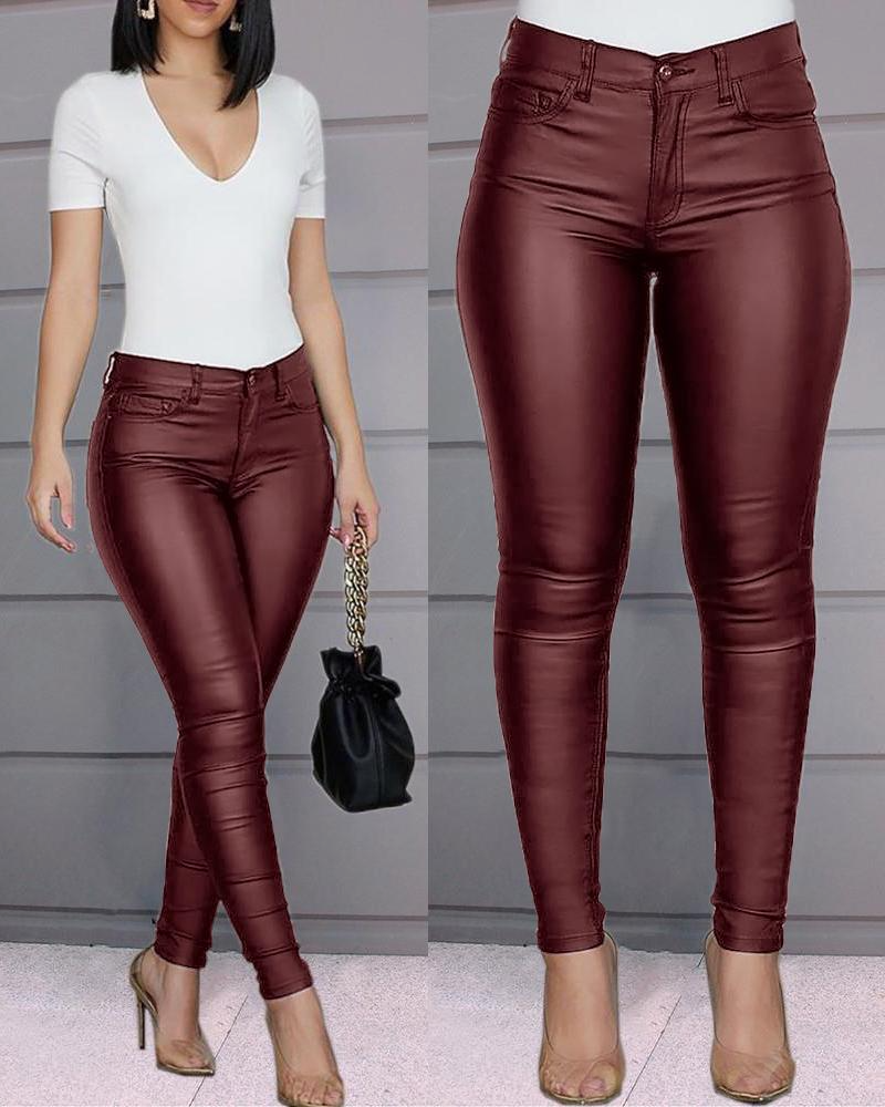 Lexi™ - Pantalon en Cuir Stretch