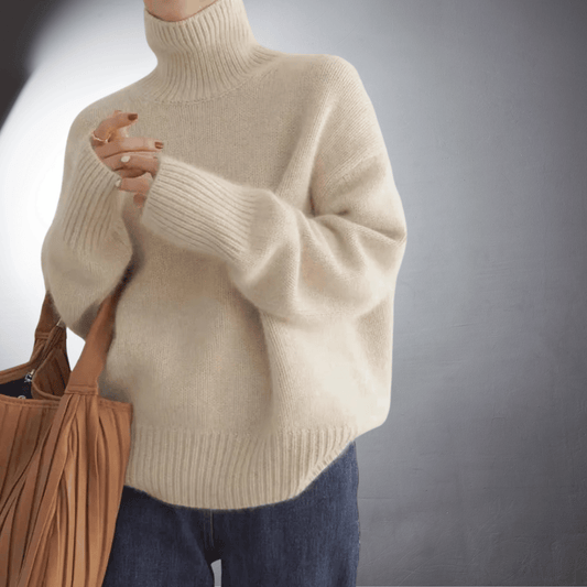 Adèle | Pull à col roulé en cachemire doux