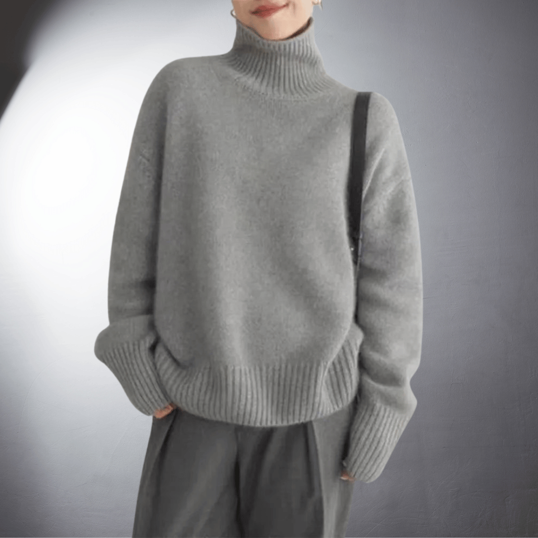 Adèle | Pull à col roulé en cachemire doux