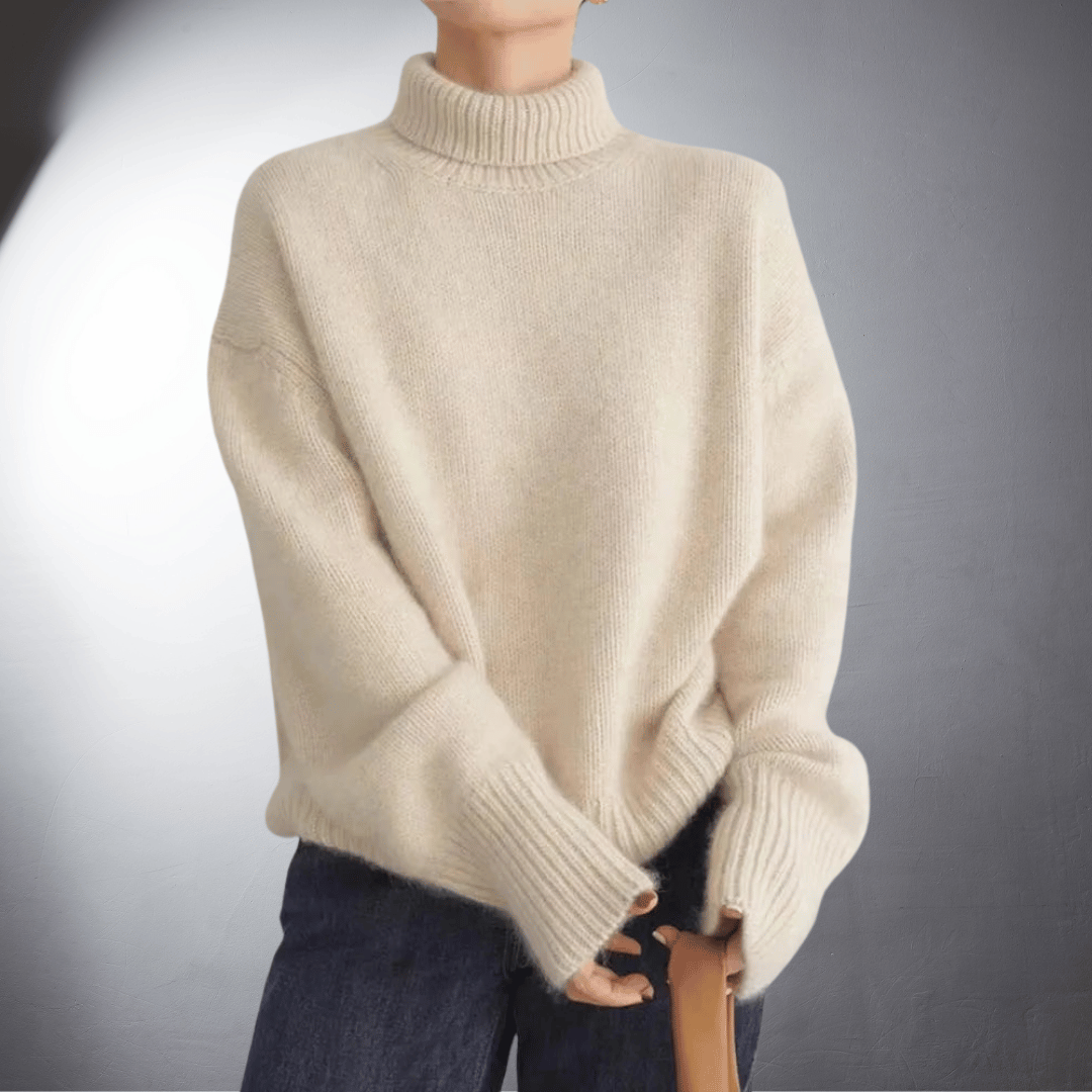 Adèle | Pull à col roulé en cachemire doux