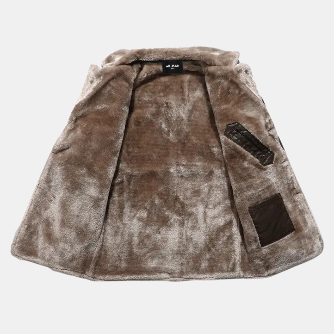 James™ | Veste d'hiver chaude en cuir pour homme