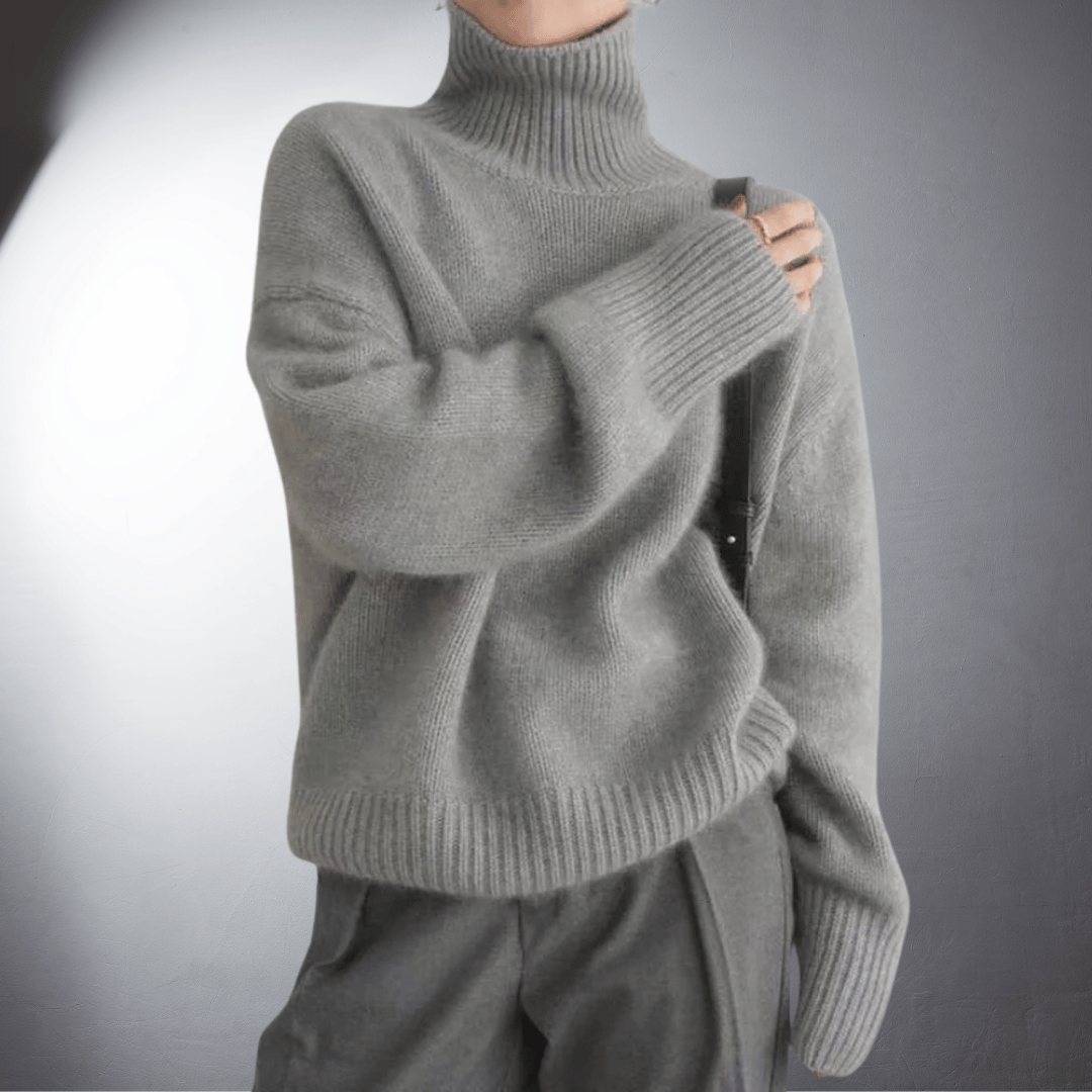 Adèle | Pull à col roulé en cachemire doux