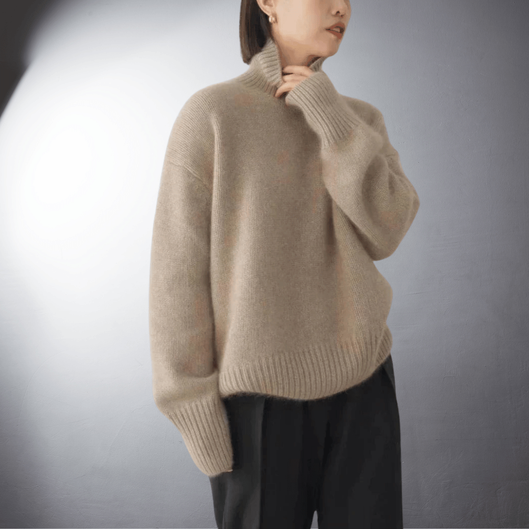 Adèle | Pull à col roulé en cachemire doux