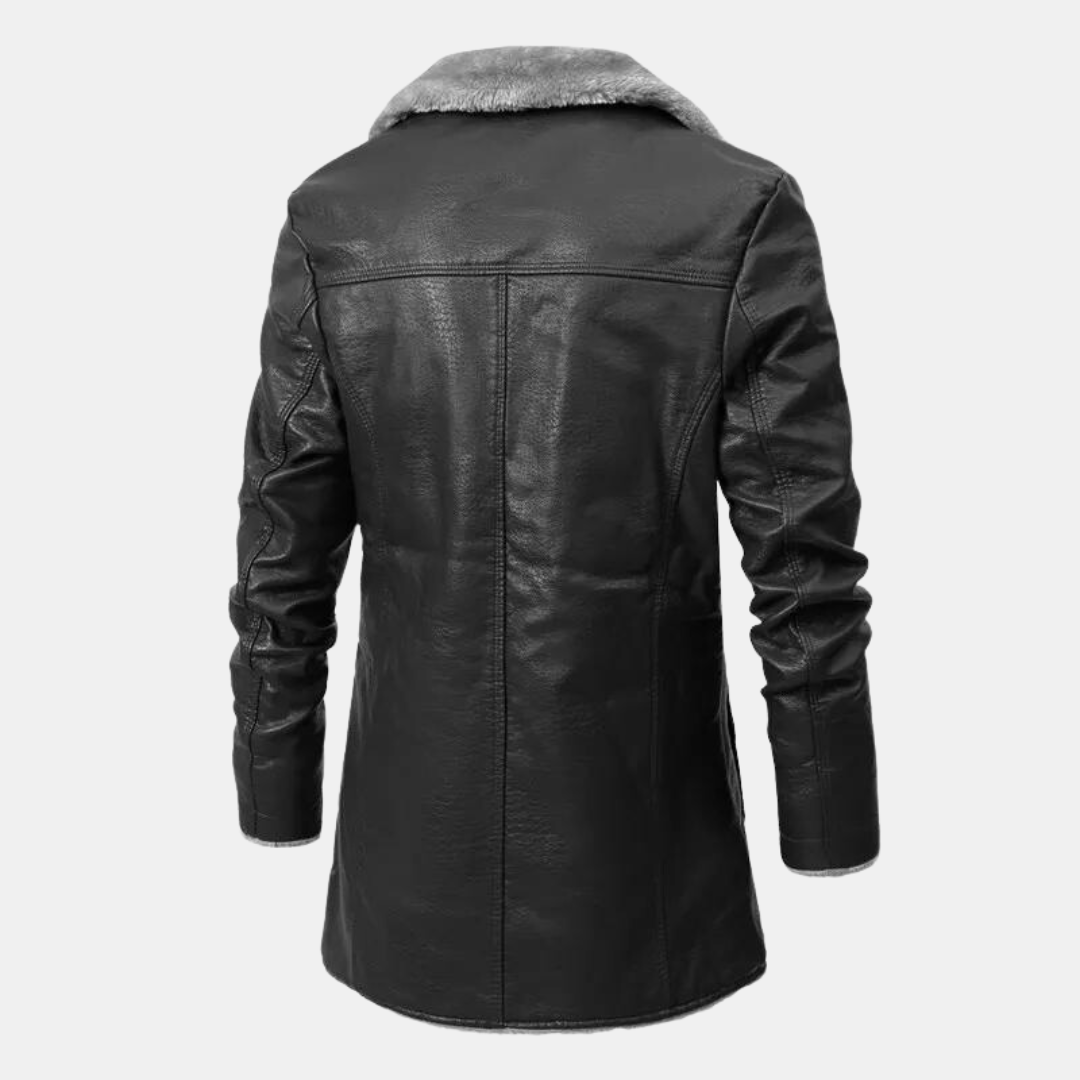 James™ | Veste d'hiver chaude en cuir pour homme