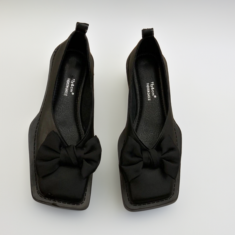 Milyna - Chaussures à talons bas avec nœud à l'avant