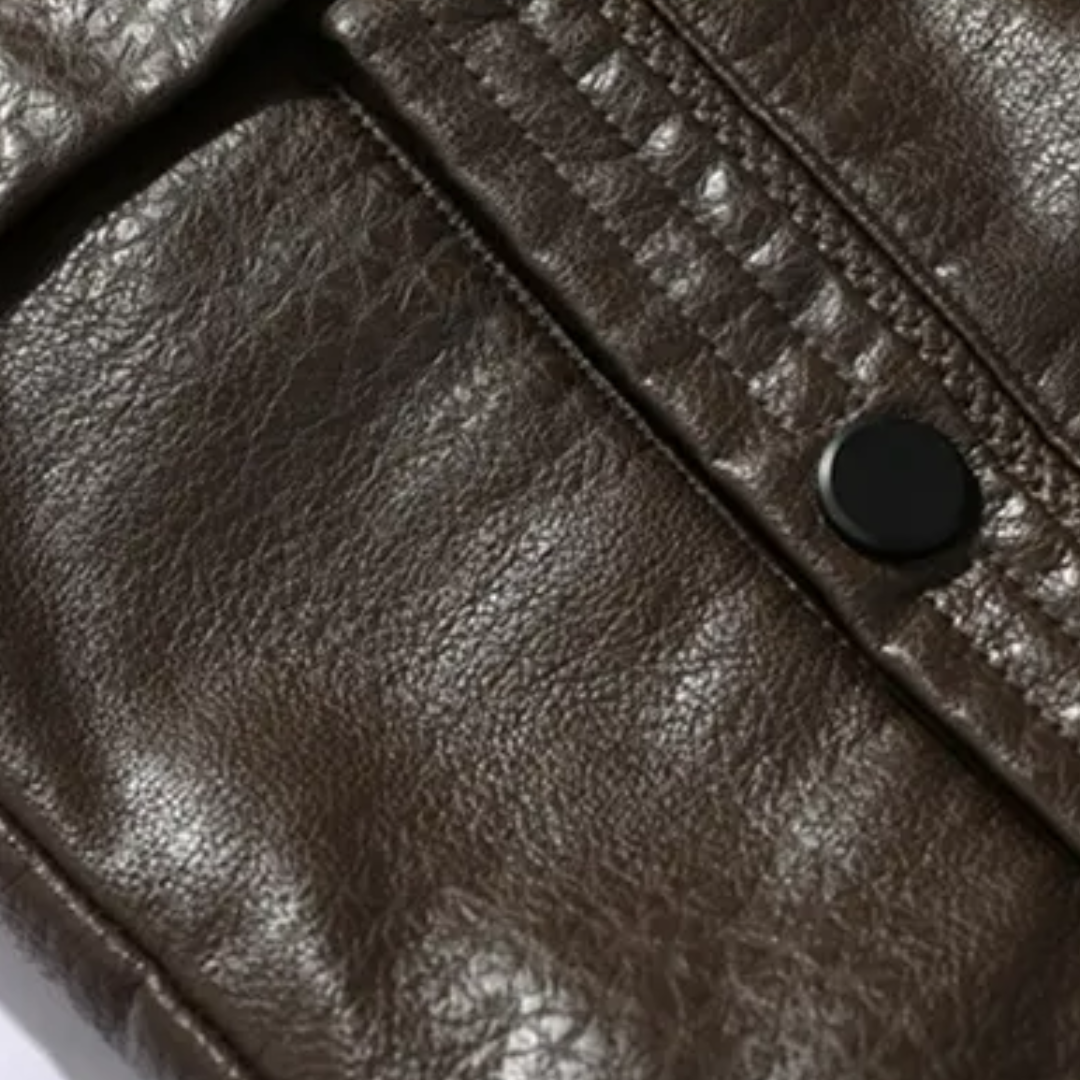 James™ | Veste d'hiver chaude en cuir pour homme