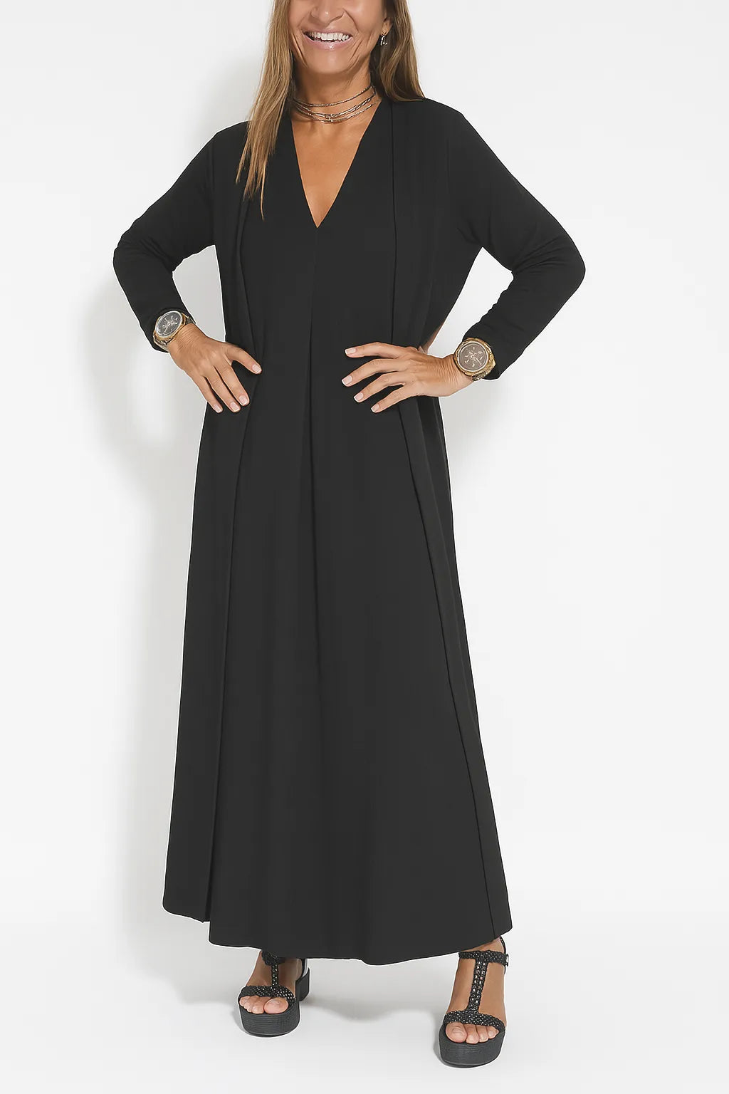 Novaya™ - Robe longue élégante + gilet assorti OFFERT