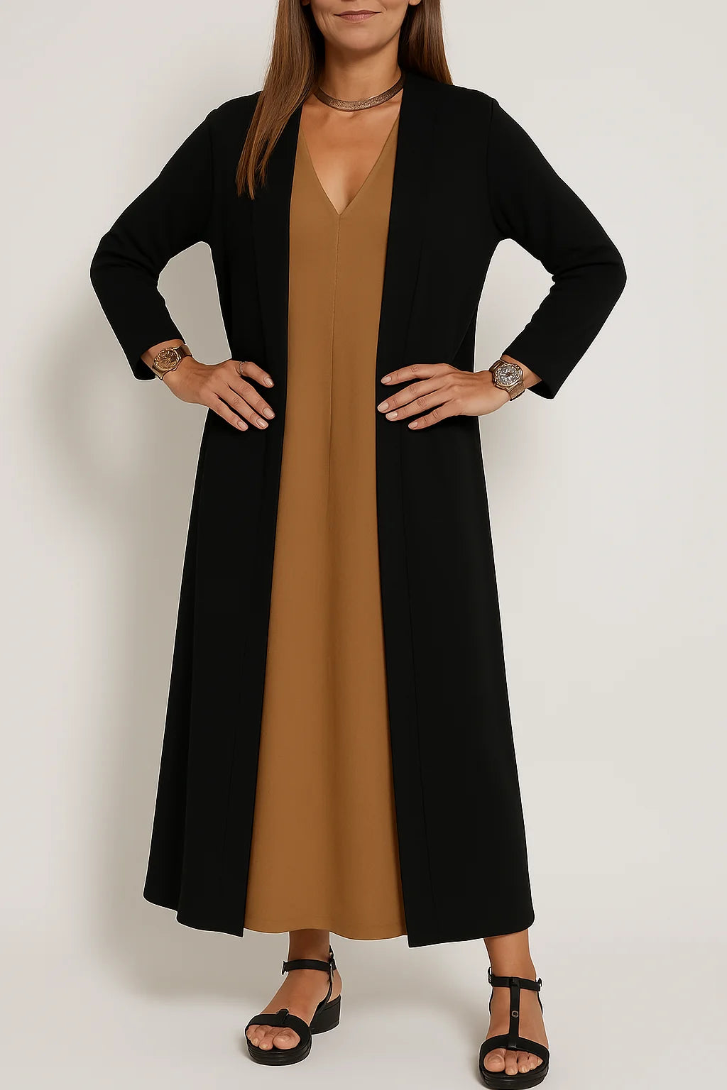 Novaya™ - Robe longue élégante + gilet assorti OFFERT