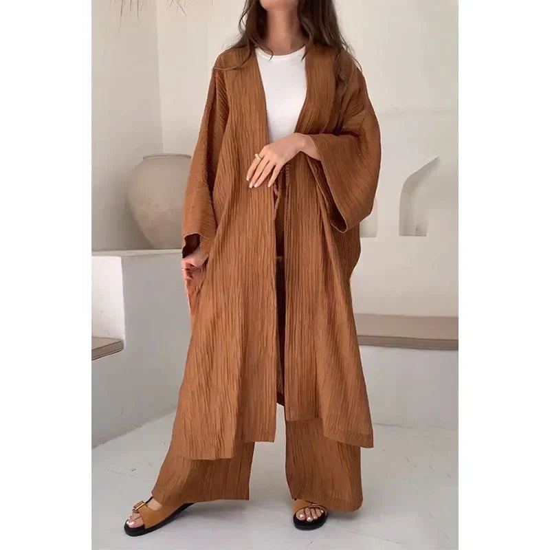 Karine™ - Ensemble cardigan et pantalon décontracté