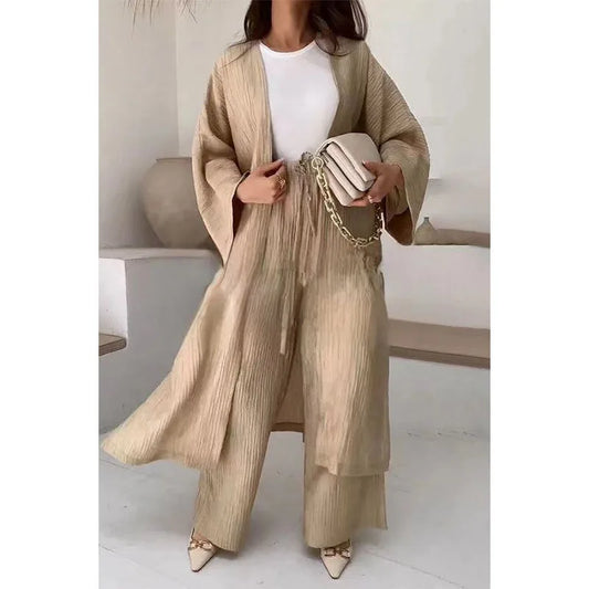 Karine™ - Ensemble cardigan et pantalon décontracté