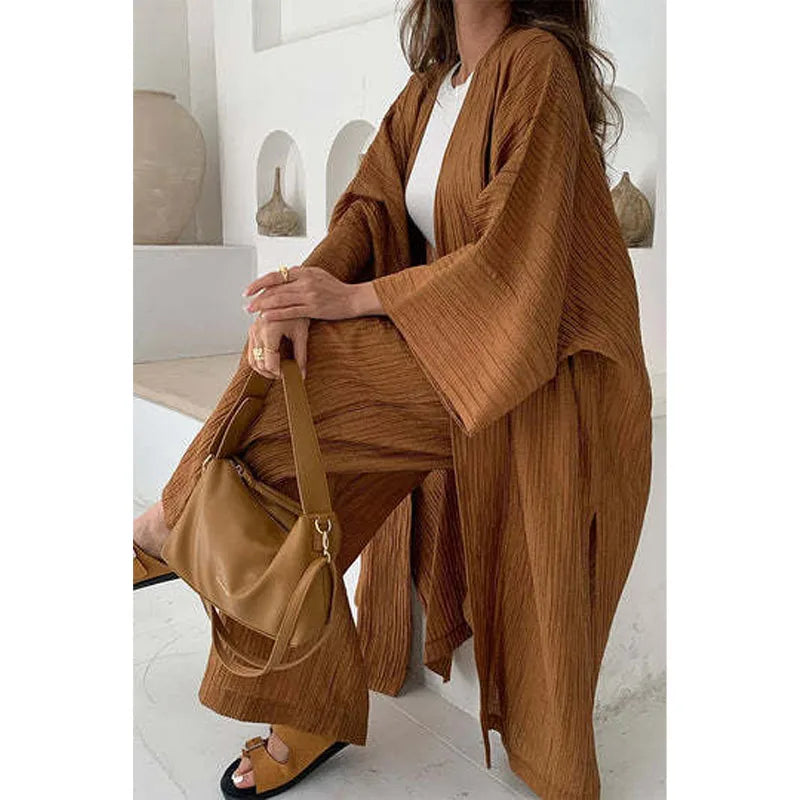Karine™ - Ensemble cardigan et pantalon décontracté
