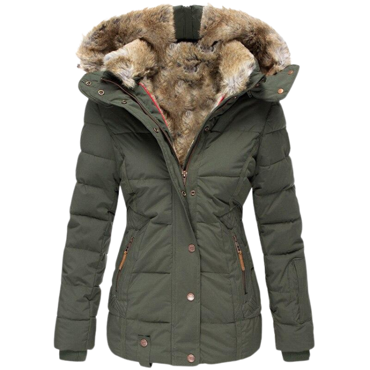 Elysia™ - Manteau d'Hiver en Fourrure avec Capuche