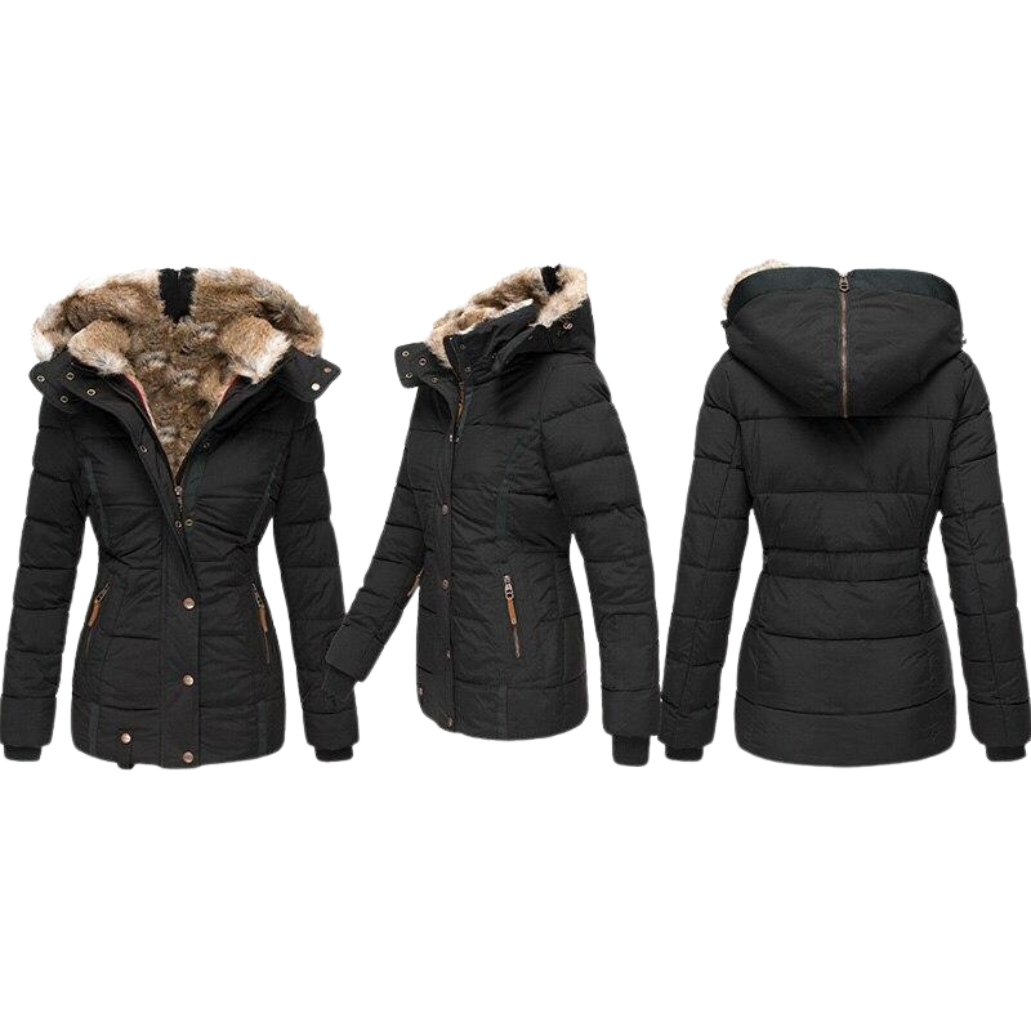 Elysia™ - Manteau d'Hiver en Fourrure avec Capuche