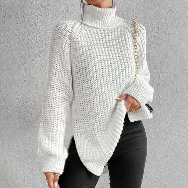 Nyzara™ - Pull à col roulé uni