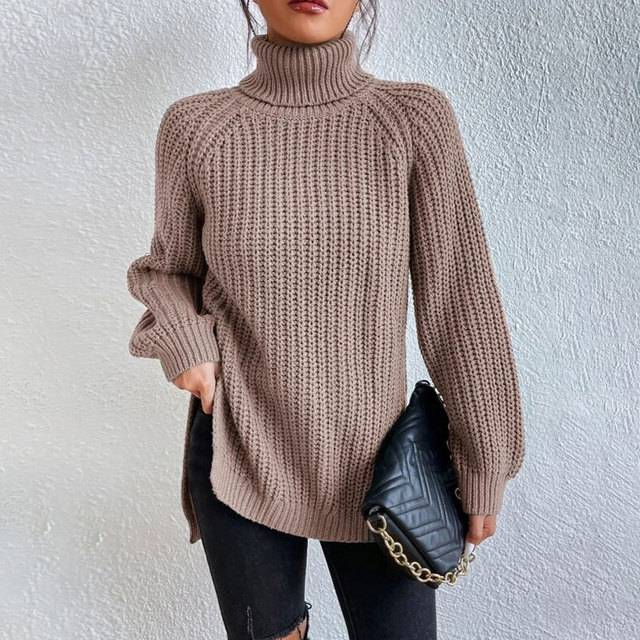 Nyzara™ - Pull à col roulé uni
