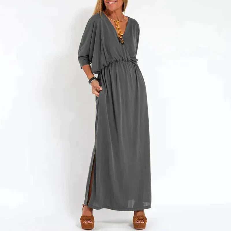 Amelia - Robe longue confortables avec poches latérales