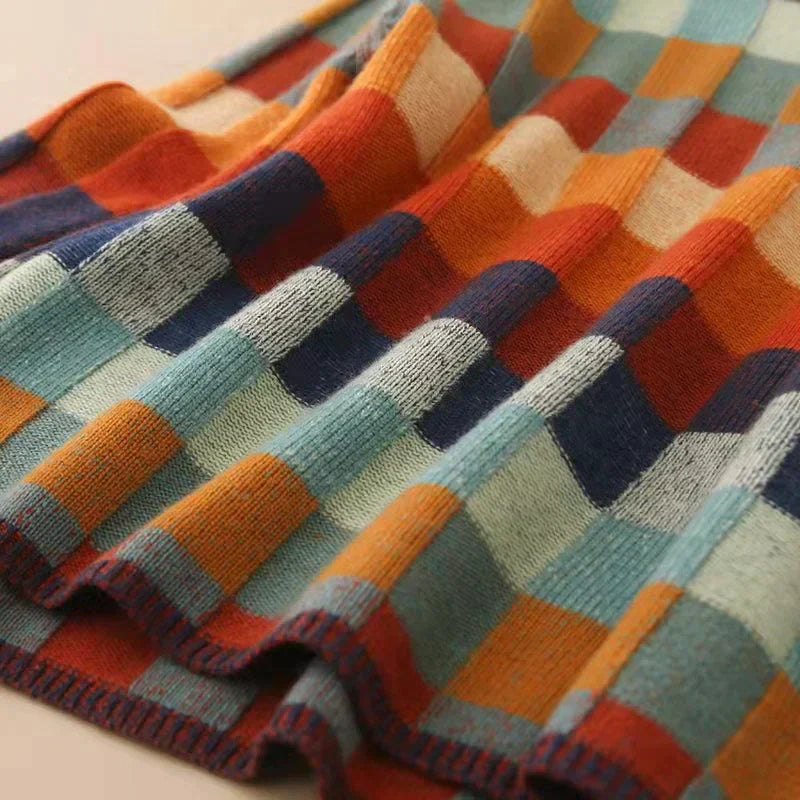 Nyzara™ - Pull à col roulé en damier