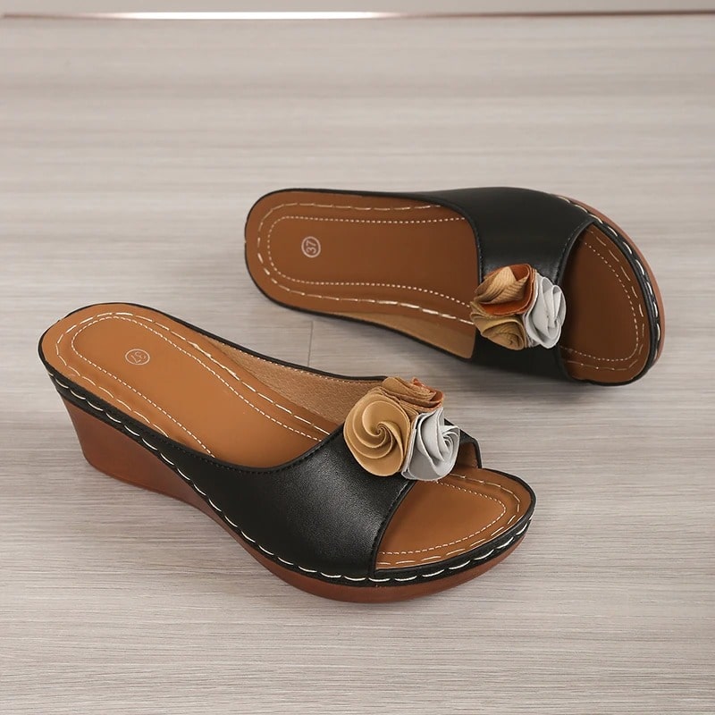 Flora™ - Sandales Confortables en Cuir