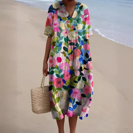 Robe d'Été Florale Colorée - Nyzara™