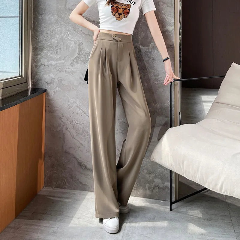 Nyzara™ - Pantalon large beige