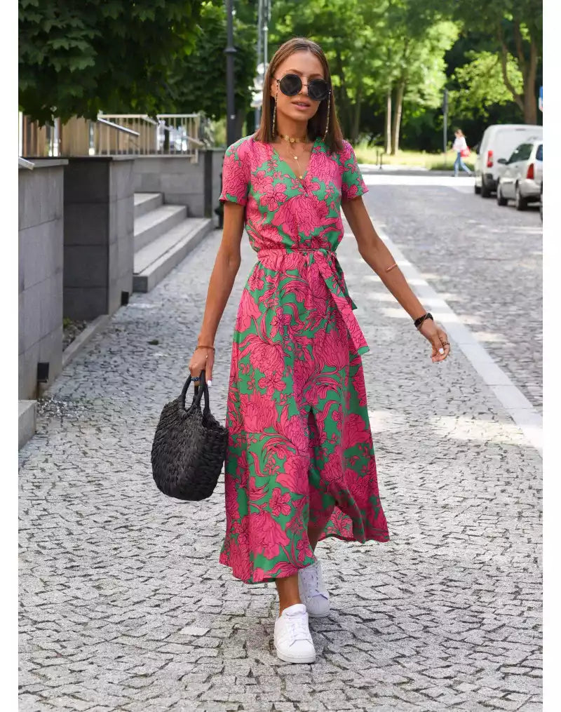 Linda | Robe confortable à motif floral