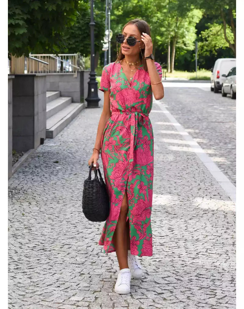 Linda | Robe confortable à motif floral