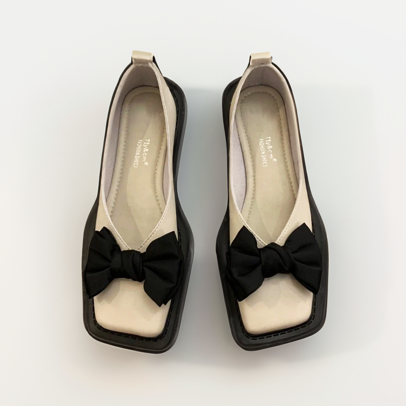 Milyna - Chaussures à talons bas avec nœud à l'avant