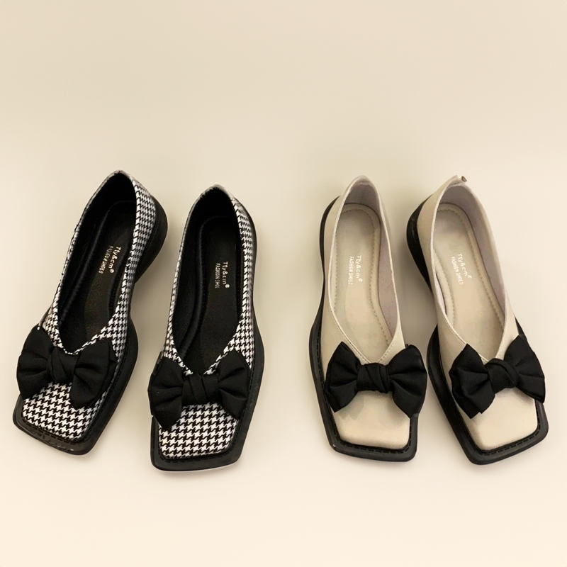 Milyna - Chaussures à talons bas avec nœud à l'avant